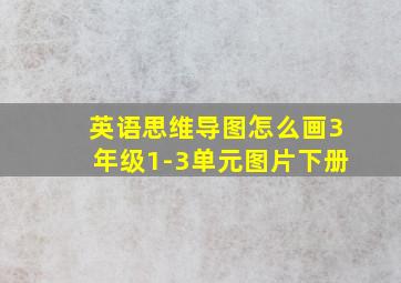 英语思维导图怎么画3年级1-3单元图片下册