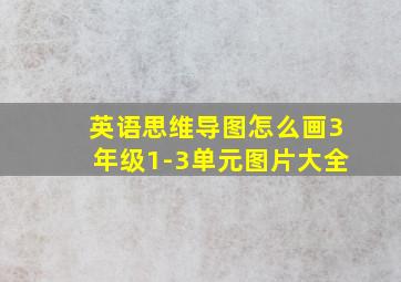 英语思维导图怎么画3年级1-3单元图片大全