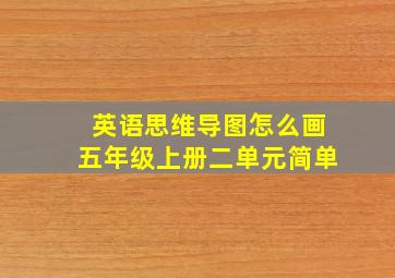 英语思维导图怎么画五年级上册二单元简单