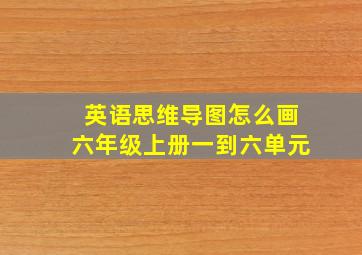 英语思维导图怎么画六年级上册一到六单元