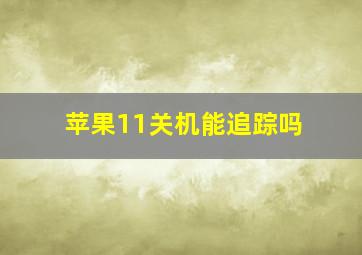 苹果11关机能追踪吗