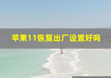 苹果11恢复出厂设置好吗