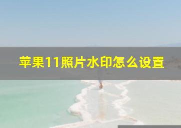 苹果11照片水印怎么设置