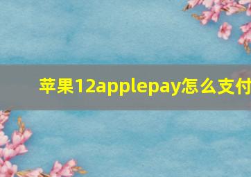 苹果12applepay怎么支付