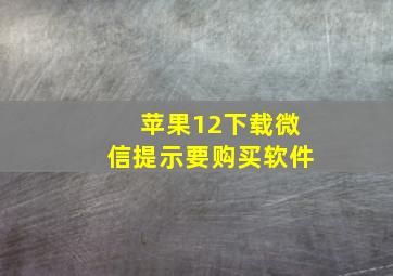 苹果12下载微信提示要购买软件