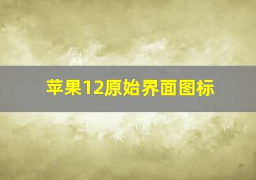 苹果12原始界面图标