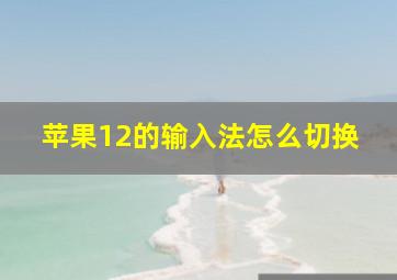 苹果12的输入法怎么切换