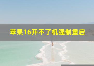 苹果16开不了机强制重启