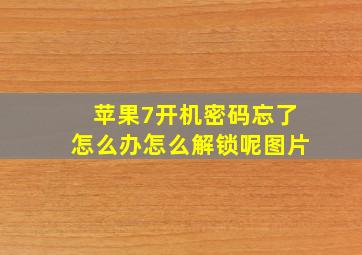 苹果7开机密码忘了怎么办怎么解锁呢图片