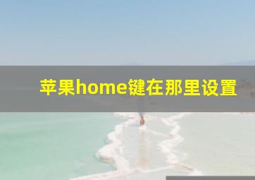 苹果home键在那里设置