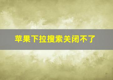 苹果下拉搜索关闭不了