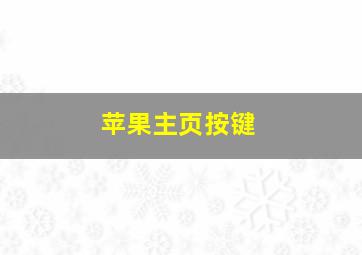 苹果主页按键