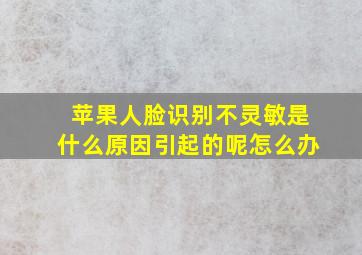 苹果人脸识别不灵敏是什么原因引起的呢怎么办