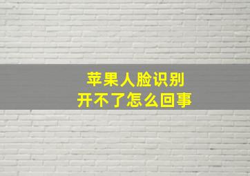 苹果人脸识别开不了怎么回事