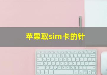 苹果取sim卡的针