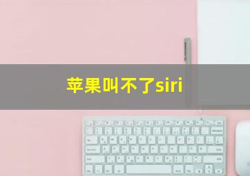 苹果叫不了siri