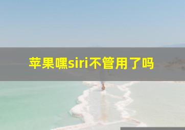 苹果嘿siri不管用了吗