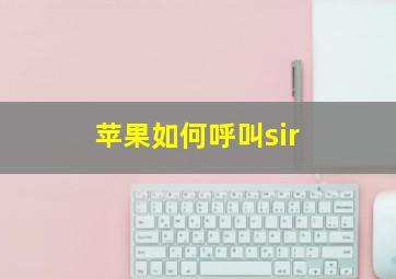 苹果如何呼叫sir