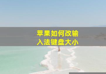 苹果如何改输入法键盘大小