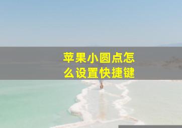 苹果小圆点怎么设置快捷键