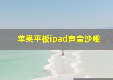 苹果平板ipad声音沙哑