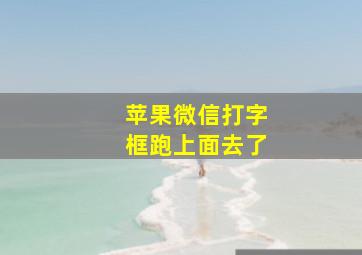 苹果微信打字框跑上面去了