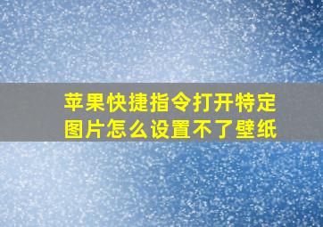 苹果快捷指令打开特定图片怎么设置不了壁纸