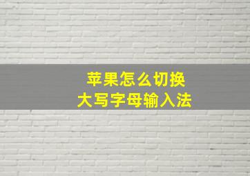 苹果怎么切换大写字母输入法