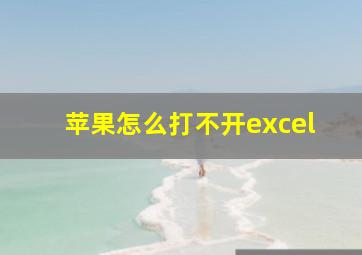 苹果怎么打不开excel