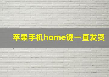 苹果手机home键一直发烫