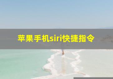 苹果手机siri快捷指令