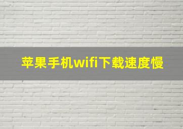 苹果手机wifi下载速度慢