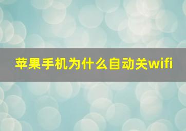 苹果手机为什么自动关wifi