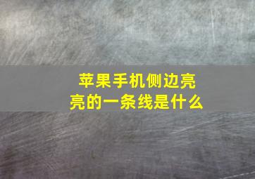 苹果手机侧边亮亮的一条线是什么