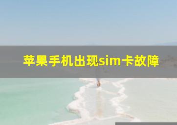 苹果手机出现sim卡故障