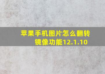 苹果手机图片怎么翻转镜像功能12.1.10