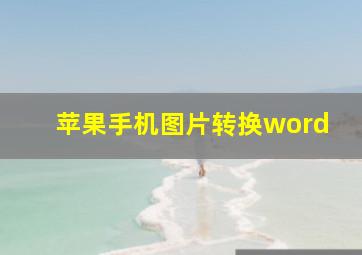 苹果手机图片转换word