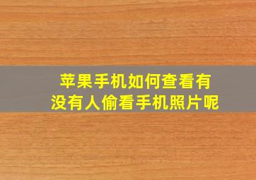 苹果手机如何查看有没有人偷看手机照片呢