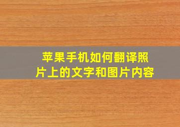 苹果手机如何翻译照片上的文字和图片内容