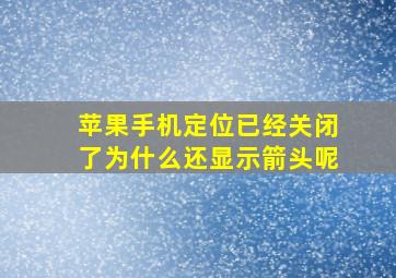 苹果手机定位已经关闭了为什么还显示箭头呢