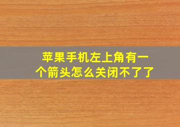 苹果手机左上角有一个箭头怎么关闭不了了