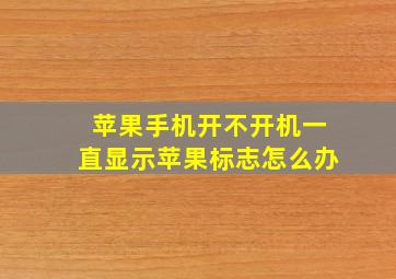 苹果手机开不开机一直显示苹果标志怎么办