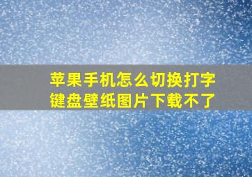 苹果手机怎么切换打字键盘壁纸图片下载不了