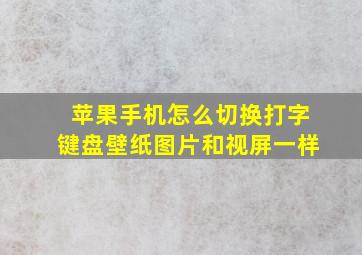 苹果手机怎么切换打字键盘壁纸图片和视屏一样