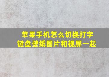 苹果手机怎么切换打字键盘壁纸图片和视屏一起