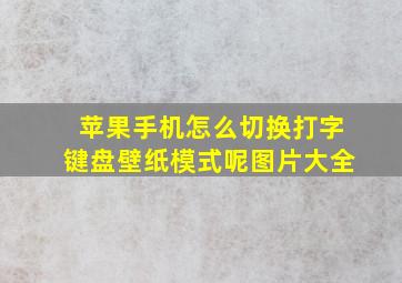 苹果手机怎么切换打字键盘壁纸模式呢图片大全