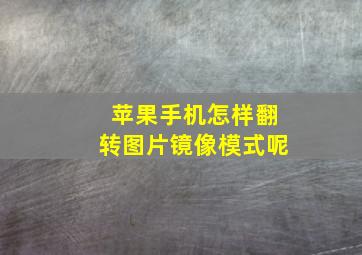 苹果手机怎样翻转图片镜像模式呢