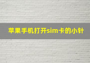 苹果手机打开sim卡的小针