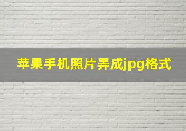 苹果手机照片弄成jpg格式