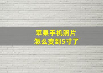 苹果手机照片怎么变到5寸了